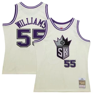 Cool Hermoso Increíble Jason Williams Sacramento Kings Chainstitch Swingman Jersey Cream