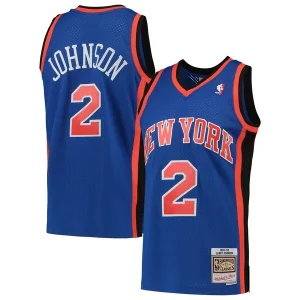 Exquisito Duradero Estupendo Larry Johnson New York Knicks 1998/99 Hardwood Classics Swingman Jersey Blue
