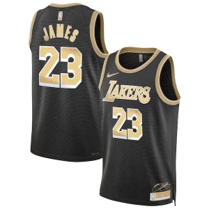 Comodo Fantástico Perfecto LeBron James Los Angeles Lakers Nike Unisex Select Series Swingman Jersey Black