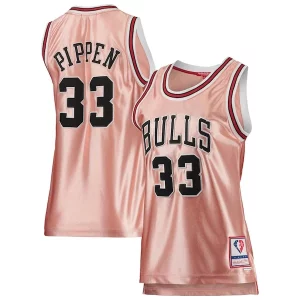 Genial Comodo Duradero Scottie Pippen Chicago Bulls Women's 75th Anniversary Rose Gold 1997 Swingman Jersey Pink