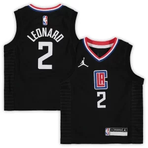 Increíble Genial Kawhi Leonard LA Clippers Jordan Brand Preschool 2020/21 Fast Break Replica Jersey Statement Edition Black