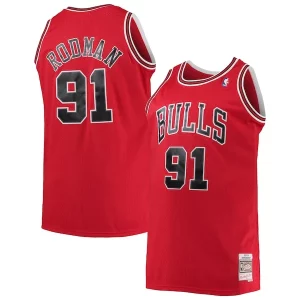 Original Dennis Rodman Chicago Bulls 1997/98 Big & Tall Hardwood Classics Swingman Jersey Red