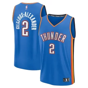 Hermoso Increíble Shai Gilgeous Alexander Oklahoma City Thunder Fast Break Replica Player Jersey Icon Edition Blue