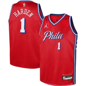 Único Duradero James Harden Philadelphia 76ers Jordan Brand Youth Swingman Jersey Statement Edition Red