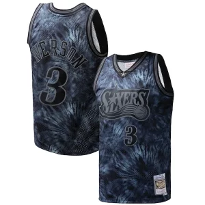 Resistente Allen Iverson Philadelphia 76ers Hardwood Classics 1997/98 Tie Dye Swingman Jersey Black