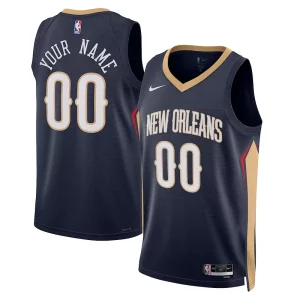 Moderno Fácil de llevar Maravilloso New Orleans Pelicans Nike Unisex 2022/23 Swingman Custom Jersey Navy Icon Edition