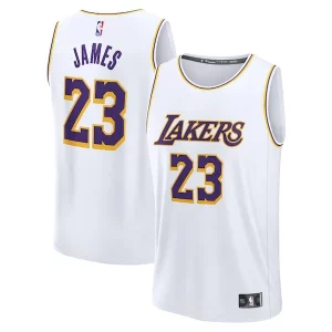 Sofisticado LeBron James Los Angeles Lakers Youth Fast Break Replica Player Jersey Association Edition White