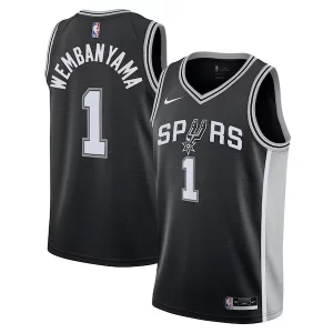Increíble Cool Magnífico Victor Wembanyama San Antonio Spurs Nike Youth Swingman Jersey Icon Edition Black