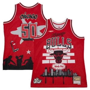 Práctico Moderno Fácil de llevar Chicago Bulls x Tats Cru Hardwood Classics Fashion Jersey Red