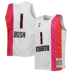 Encantador Comodo Chris Bosh Miami Heat Youth 2011/12 Hardwood Classics Swingman Jersey White