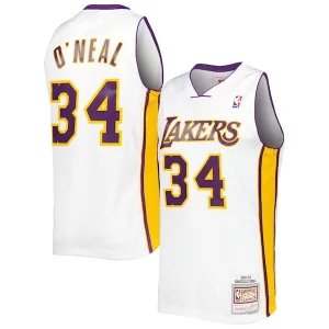 Maravilloso Shaquille O'Neal Los Angeles Lakers 2001/02 Hardwood Classics Swingman Jersey White
