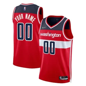 Original Washington Wizards Nike 2021/22 Diamond Swingman Custom Jersey Icon Edition Red