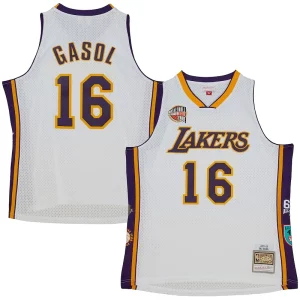 Encantador Pau Gasol Los Angeles Lakers Unisex Hall of Fame Class of 2023 Throwback Swingman Jersey White