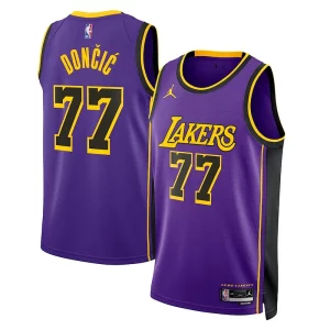 Fácil de llevar Duradero Luka Dončić Los Angeles Lakers Jordan Brand Statement Edition Swingman Jersey Purple