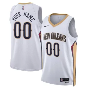 Original New Orleans Pelicans Nike Unisex Swingman Custom Jersey White Association Edition