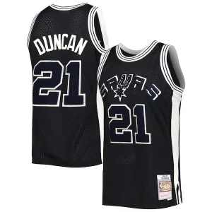 Robusto Cool Tim Duncan San Antonio Spurs 1998/99 Hardwood Classics Off Court Swingman Jersey Black