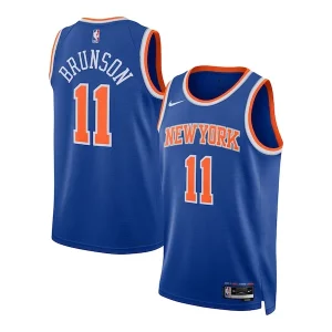 Perfecto Lujoso Hermoso Jalen Brunson New York Knicks Nike Unisex Swingman Jersey Icon Edition Blue