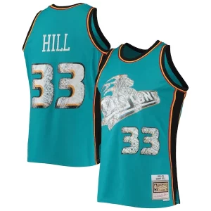 Práctico Cool Grant Hill Detroit Pistons 1998/99 Hardwood Classics NBA 75th Anniversary Diamond Swingman Jersey Teal