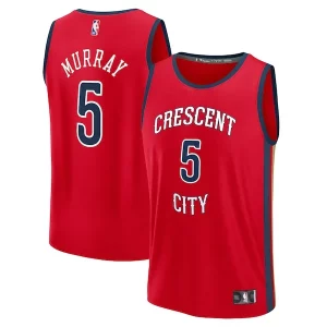 Ideal Comodo Dejounte Murray New Orleans Pelicans Youth Fast Break Replica Player Jersey Statement Edition Red