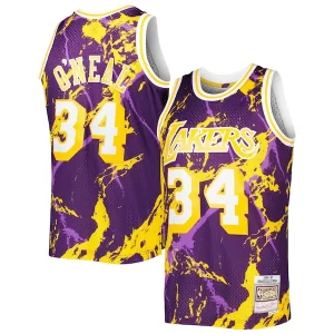 Resistente Atractivo Robusto Shaquille O'Neal Los Angeles Lakers 1996/97 Hardwood Classics Marble Swingman Jersey Purple
