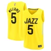 Práctico Cody Williams Utah Jazz 2024 NBA Draft Fast Break Player Jersey Icon Edition Yellow