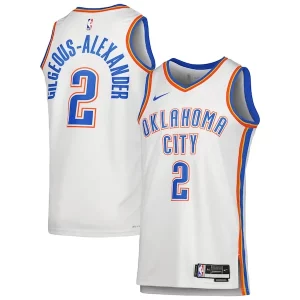 Encantador Duradero Shai Gilgeous Alexander Oklahoma City Thunder Nike Unisex Swingman Jersey Association Edition White/Blue