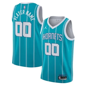 Versátil Sofisticado Clásico Charlotte Hornets Jordan Brand 2020/21 Swingman Custom Jersey Icon Edition Teal